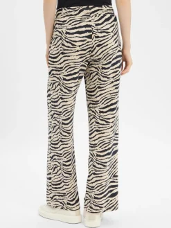 soyaconcept® Hosen*Damen Sweathose - SC-Salome beige schwarz gemustert