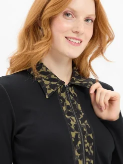 Marc Cain Sports Sweatshirts & Sweatjacken*Damen Sweatjacke schwarz uni