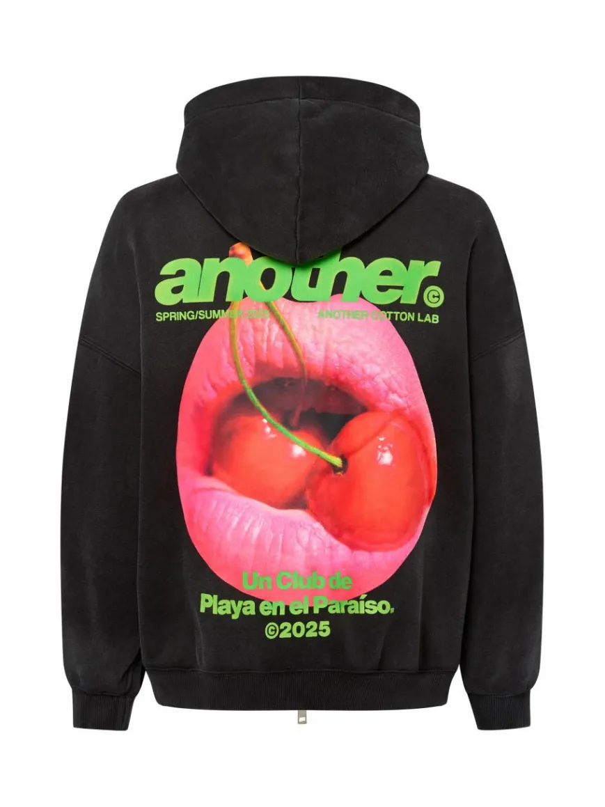 Another Cotton Lab Sweatshirts & Sweatjacken*Damen Sweatjacke schwarz bedruckt