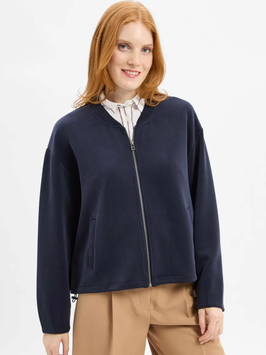 s.Oliver Sweatshirts & Sweatjacken*Damen Sweatjacke marine uni