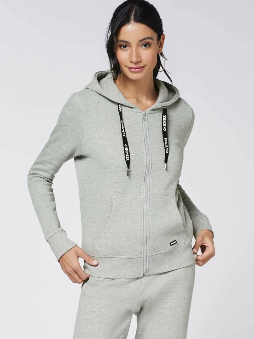 Chiemsee Sweatshirts & Sweatjacken*Damen Sweatjacke grau bedruckt