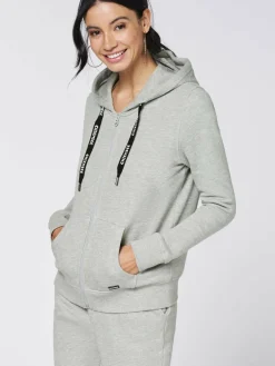 Chiemsee Sweatshirts & Sweatjacken*Damen Sweatjacke grau bedruckt