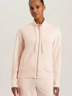Hanro Sweatshirts & Sweatjacken*Damen Sweatjacke - Balance rosa uni