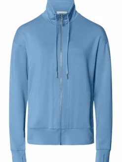 Hanro Sweatshirts & Sweatjacken*Damen Sweatjacke - Balance hellblau uni