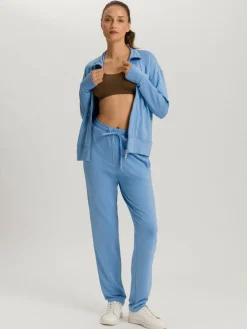 Hanro Sweatshirts & Sweatjacken*Damen Sweatjacke - Balance hellblau uni