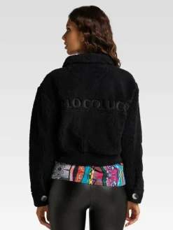 Carlo Colucci Sweatshirts & Sweatjacken*Damen Sweatjacke - Dallavalle schwarz uni