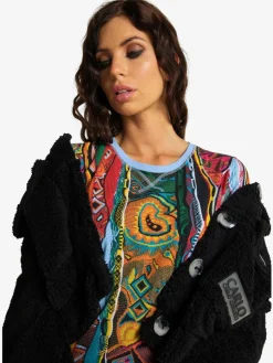 Carlo Colucci Sweatshirts & Sweatjacken*Damen Sweatjacke - Dallavalle schwarz uni