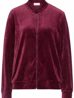 Hanro Sweatshirts & Sweatjacken*Damen Sweatjacke - Favourites bordeaux uni