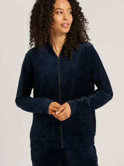 Hanro Sweatshirts & Sweatjacken*Damen Sweatjacke - Favourites marine uni