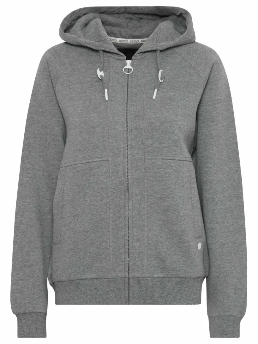 OXMO Sweatshirts & Sweatjacken*Damen Sweatjacke - OXAndie grau uni