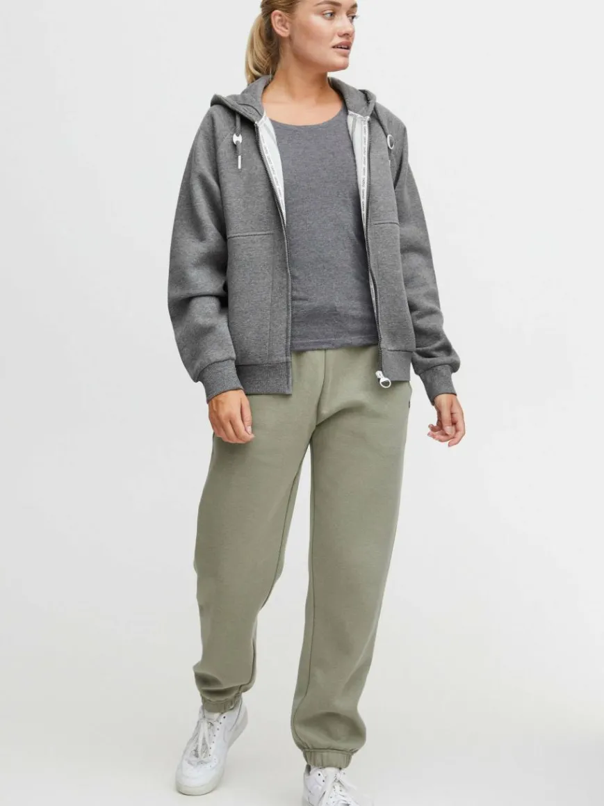 OXMO Sweatshirts & Sweatjacken*Damen Sweatjacke - OXAndie grau uni