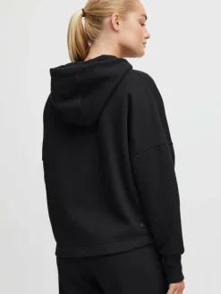 OXMO Sweatshirts & Sweatjacken*Damen Sweatjacke - OXSanice schwarz uni