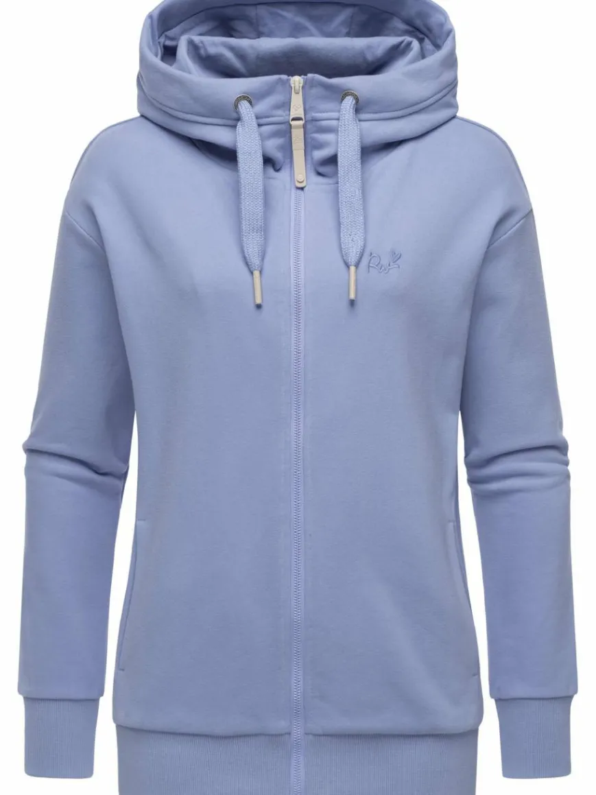 Ragwear Sweatshirts & Sweatjacken*Damen Sweatjacke - Yodis Zip blau uni