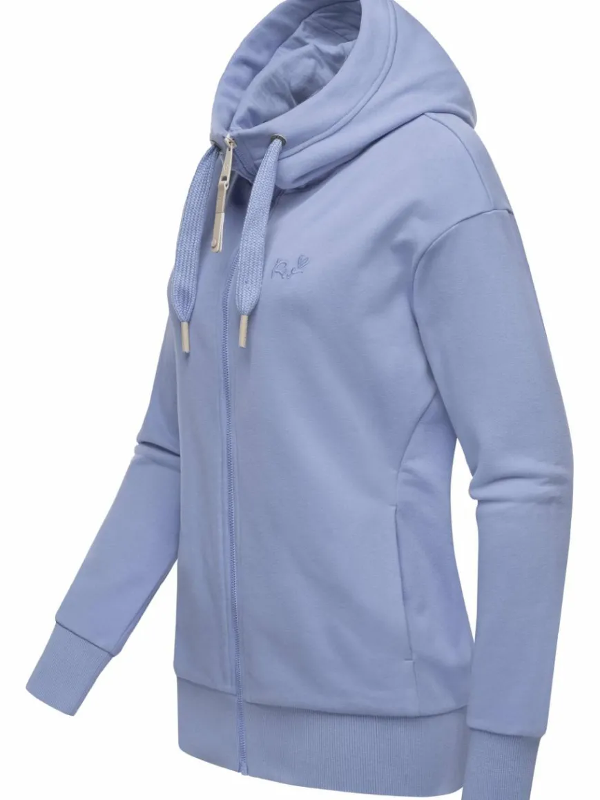 Ragwear Sweatshirts & Sweatjacken*Damen Sweatjacke - Yodis Zip blau uni