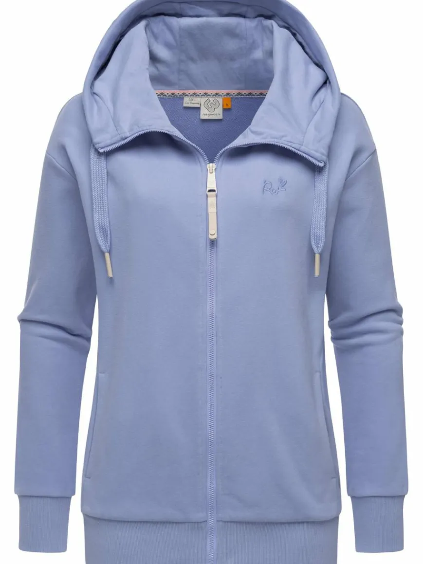 Ragwear Sweatshirts & Sweatjacken*Damen Sweatjacke - Yodis Zip blau uni