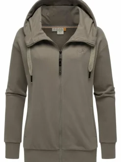 Ragwear Sweatshirts & Sweatjacken*Damen Sweatjacke - Yodis Zip mocca uni