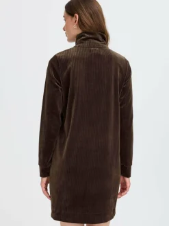 OXMO Kleider*Damen Sweatkleid - OXEBBA braun uni