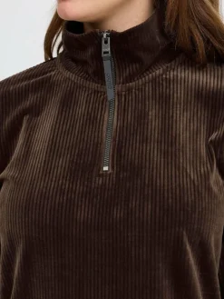 OXMO Kleider*Damen Sweatkleid - OXEBBA braun uni