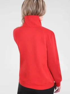 Navigazione Sweatshirts & Sweatjacken*Damen Sweatshirt rot uni