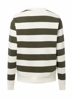 Marie Lund Sweatshirts & Sweatjacken*Damen Sweatshirt ecru oliv gestreift