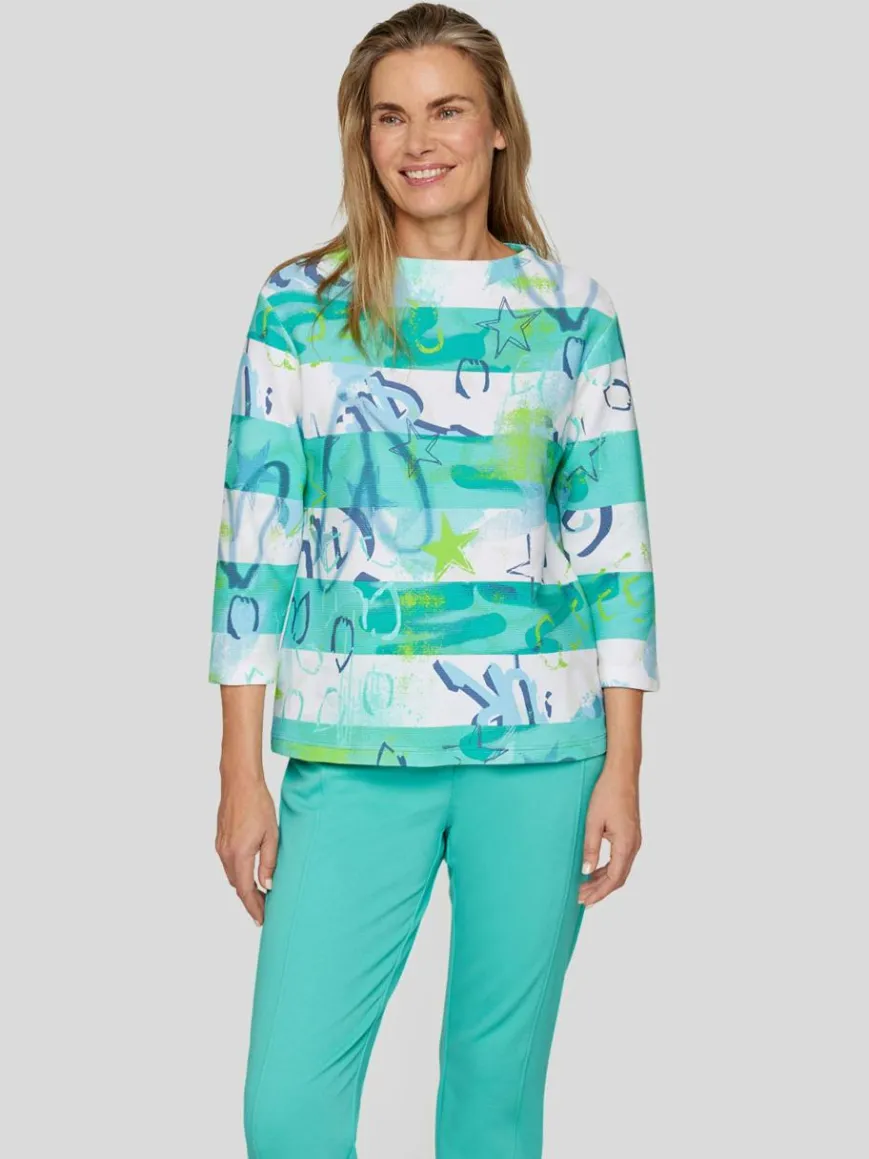 RABE Sweatshirts & Sweatjacken*Damen Sweatshirt grün gemustert