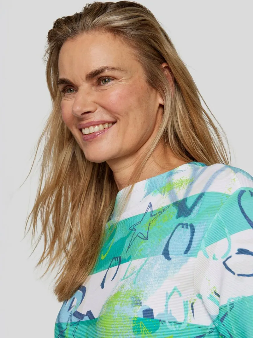 RABE Sweatshirts & Sweatjacken*Damen Sweatshirt grün gemustert