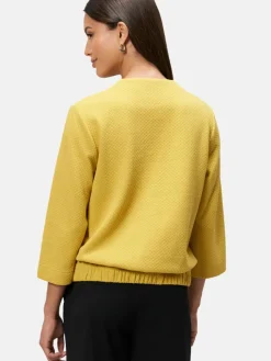 zero Sweatshirts & Sweatjacken*Damen Sweatshirt gelb uni