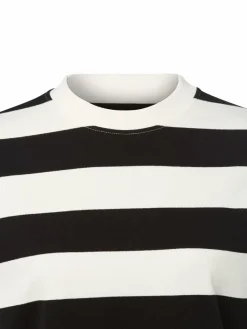 Marie Lund Sweatshirts & Sweatjacken*Damen Sweatshirt ecru schwarz gestreift