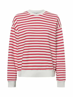 Marc O'Polo Denim Sweatshirts & Sweatjacken*Damen Sweatshirt rot weiß gestreift