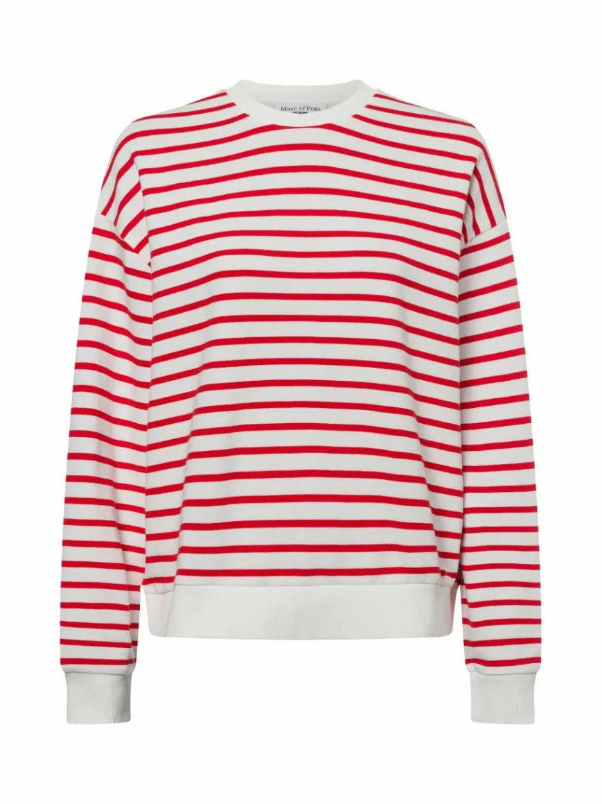 Marc O'Polo Denim Sweatshirts & Sweatjacken*Damen Sweatshirt rot weiß gestreift