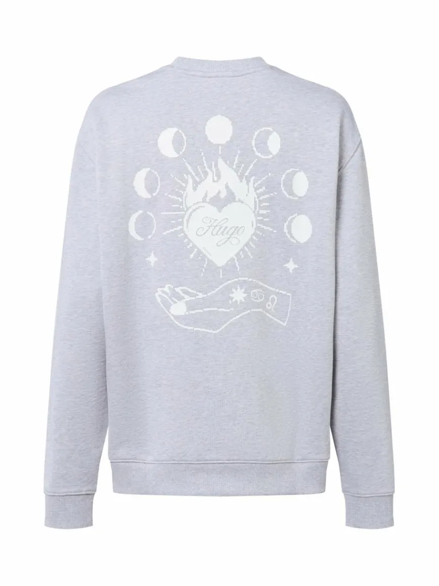 HUGO BLUE Sweatshirts & Sweatjacken*Damen Sweatshirt hellgrau bedruckt