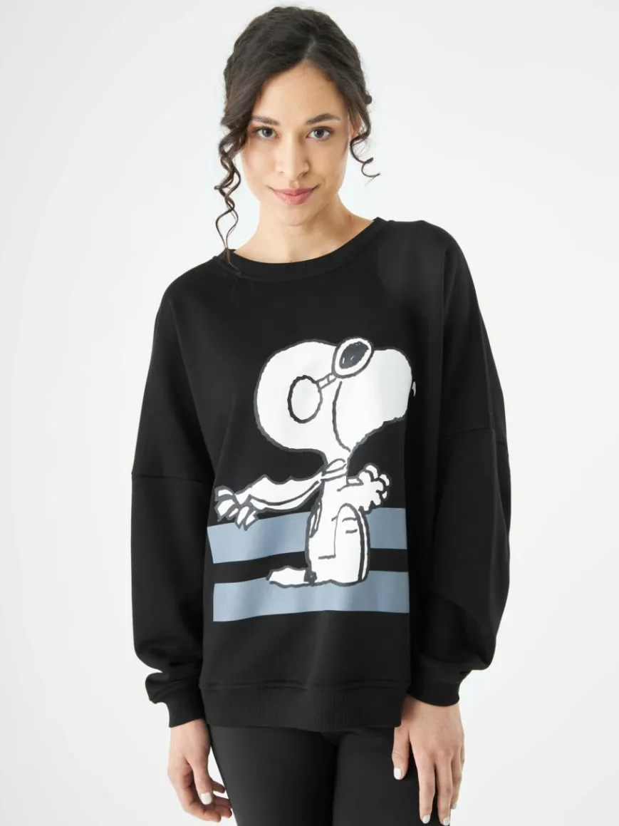 Codello Sweatshirts & Sweatjacken*Damen Sweatshirt schwarz bedruckt