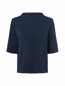 Betty & Co Sweatshirts & Sweatjacken*Damen Sweatshirt marine strukturiert