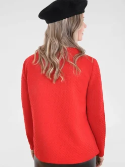 Navigazione Sweatshirts & Sweatjacken*Damen Sweatshirt rot uni