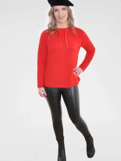 Navigazione Sweatshirts & Sweatjacken*Damen Sweatshirt rot uni