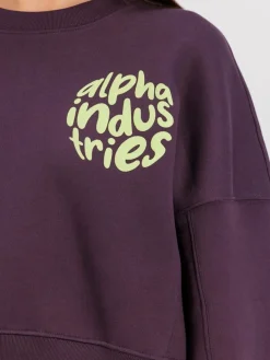 Alpha Industries Sweatshirts & Sweatjacken*Damen Sweatshirt lila bedruckt