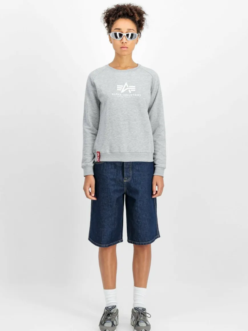 Alpha Industries Sweatshirts & Sweatjacken*Damen Sweatshirt grau bedruckt