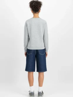 Alpha Industries Sweatshirts & Sweatjacken*Damen Sweatshirt grau bedruckt