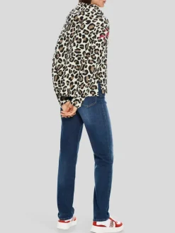 Marc Cain Sweatshirts & Sweatjacken*Damen Sweat-Shirt beige bedruckt