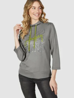 Navigazione Sweatshirts & Sweatjacken*Damen Sweatshirt grau bedruckt