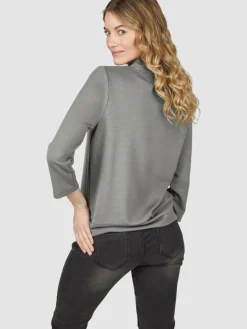Navigazione Sweatshirts & Sweatjacken*Damen Sweatshirt grau bedruckt