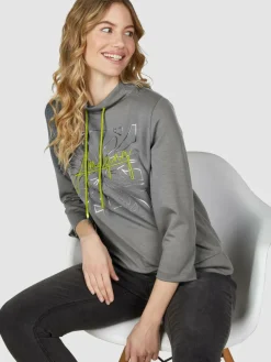 Navigazione Sweatshirts & Sweatjacken*Damen Sweatshirt grau bedruckt