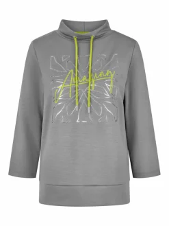 Navigazione Sweatshirts & Sweatjacken*Damen Sweatshirt grau bedruckt