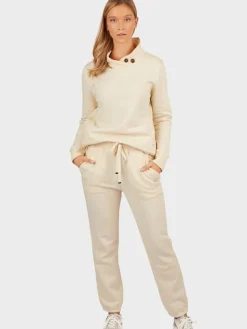 Navigazione Sweatshirts & Sweatjacken*Damen Sweatshirt ecru uni