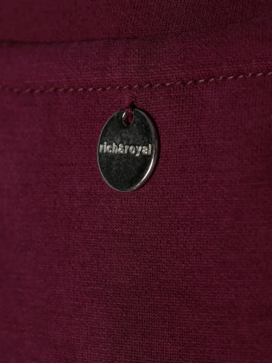 Rich & Royal Sweatshirts & Sweatjacken*Damen Sweatshirt bordeaux uni