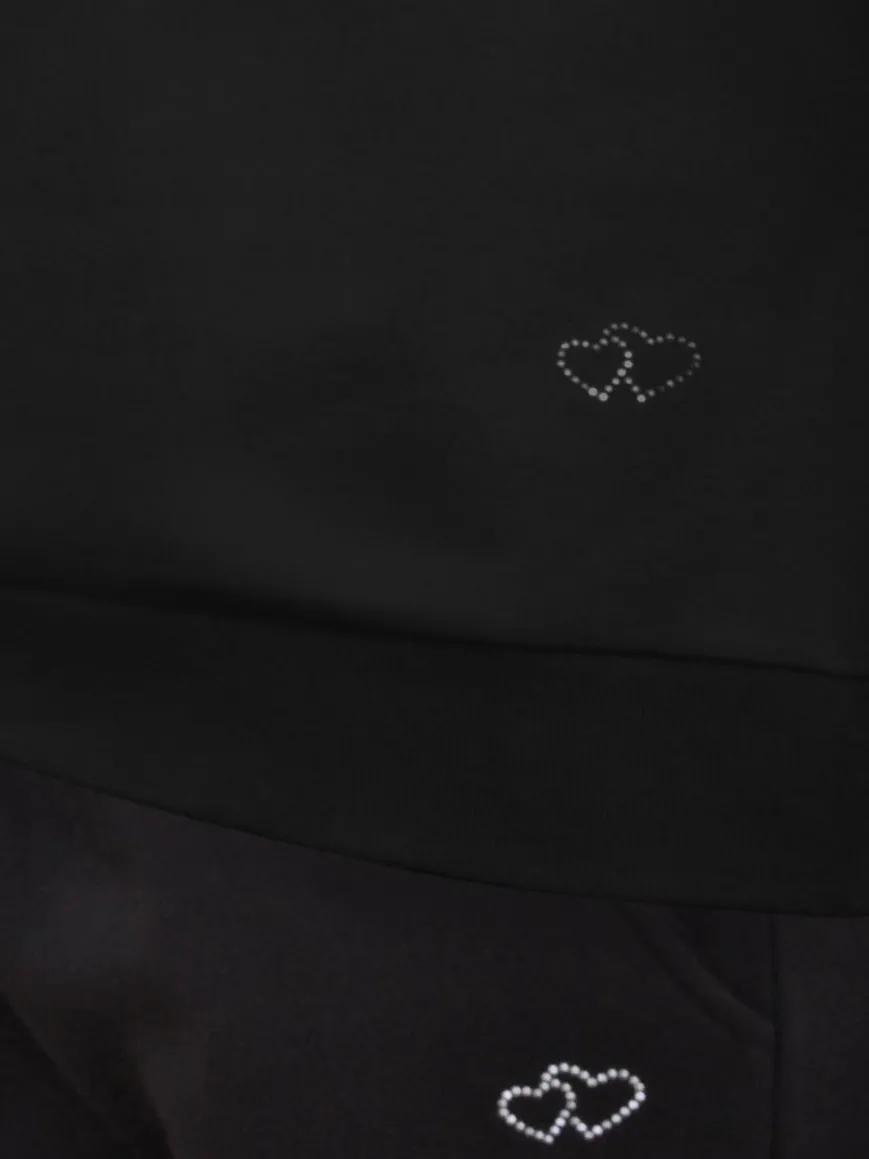 Navigazione Sweatshirts & Sweatjacken*Damen Sweatshirt schwarz uni