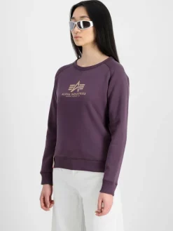 Alpha Industries Sweatshirts & Sweatjacken*Damen Sweatshirt lila bedruckt