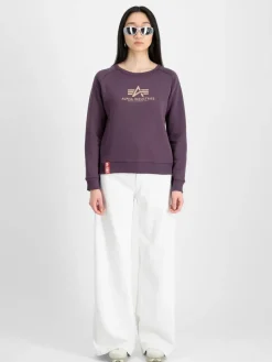 Alpha Industries Sweatshirts & Sweatjacken*Damen Sweatshirt lila bedruckt