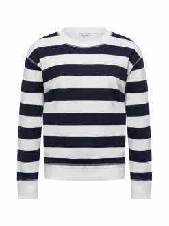 Marie Lund Sweatshirts & Sweatjacken*Damen Sweatshirt ecru marine gestreift