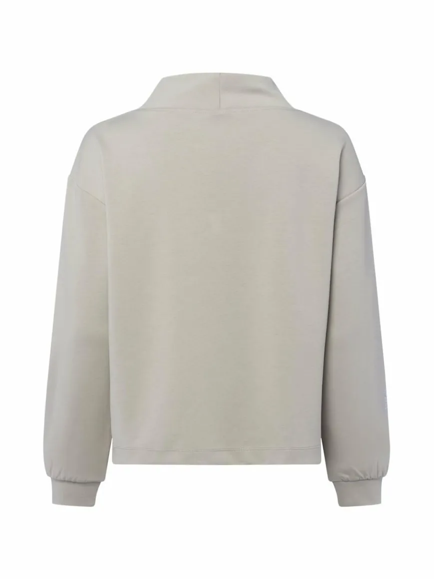 Monari Sweatshirts & Sweatjacken*Damen Sweatshirt taupe uni